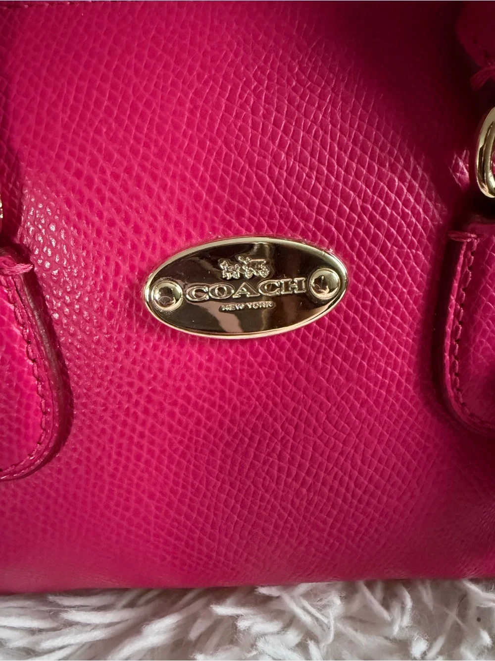 Coach Mini Baby Bennett Crossbody Handbag in Pink Ruby
